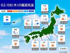 関東は寒さ解放　明日は更に日差し暖か　日本海側は雪や雨も　来週、春が急接近