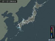 強い寒気が通過　西日本で雨雲や雷雲が発達中　午後は東日本も不安定に