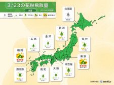 花粉情報　今日23日は東京と福岡「非常に多い」予想　雨でも油断禁物　対策は万全に