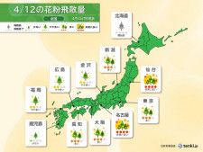 12日の花粉情報　仙台や名古屋「非常に多い」　東京も「多い」　まだしばらく対策を
