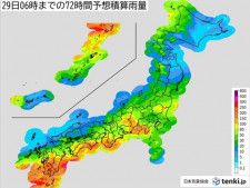 週明け　西日本・東日本で大雨　28日は前線の活動が活発化　台風1号の動向にも注意