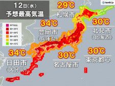 今日　晴れて気温上昇　札幌で29℃　東京都心で今年初の真夏日か　猛暑日に迫る所も
