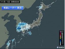 1日　台風や前線の影響で九州〜四国に雨雲　強雨エリア拡大へ　2日は広く大雨に警戒