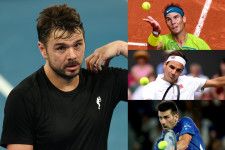 元世界３位のワウリンカ（左）が、テニス界のビッグ３と称されるナダル（右上）、フェデラー氏（右中）、ジョコビッチ（右下）のプレースタイルの違いを語った。Getty Images