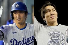 大谷（左）は松井（右）氏に並ぶMLB通算175本塁打を放った。(C)Getty Images