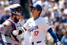 大谷は３回に今季５号２ランを放ち、MLB通算176本に到達。日本人単独トップに浮上した。(C)Getty Images