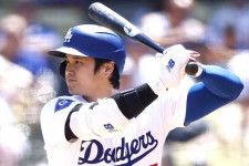 松井秀喜氏を抜き、MLB日本人本塁打記録の単独トップに立った大谷。(C)Getty Images