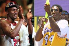 ジョーダン(左)、コビー(右)の２大スターと共闘経験がある元NBA選手が、当時を振り返った。(C)Getty Images