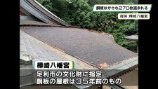 神社で屋根銅板約２７０枚盗まれる　８カ月以内に足利市の神社で同様被害１０件以上　