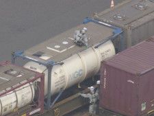 過酸化水素が流出か…JR貨物の名古屋貨物ターミナル駅でコンテナから液体が漏れ出す ケガ人の情報なし