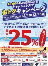 キャッシュレス還元事業」今年も 12月１日から２週間〈茅ヶ崎市