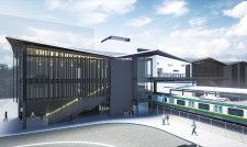 開業が予定される村岡新駅のイメージ