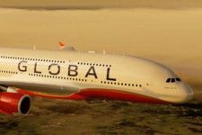 グローバル・エアラインズのエアバスA380のイメージ（画像：グローバル・エアラインズ）。