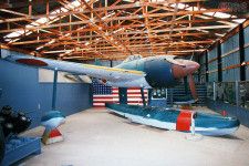 テキサス州のニミッツ博物館で保存・展示されている旧日本海軍の水上戦闘機「強風」（画像：サンディエゴ航空宇宙博物館）。