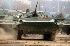 ロシア軍で使用されている歩兵戦闘車BMP-1（画像：ロシア国防省）。
