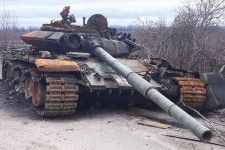 撃破されたロシア戦車（画像：ウクライナ軍参謀本部）。