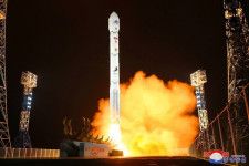 2023年11月22日に打ち上げられた北朝鮮のロケット（画像：朝鮮中央通信）。