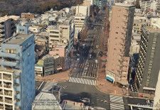 白金台で「プラチナ通り」として開通済みの環状第4号線（画像：Google Earth）。