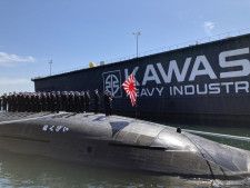川崎重工が建造した、たいげい型潜水艦の2番艦「はくげい」（画像：川崎重工）。