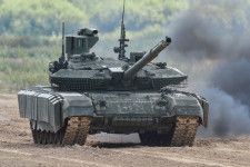 現状でロシアがウクライナに投入している最新戦車であるT-90M（画像：ロシア国防省軍）。