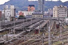 JR門司港駅。もともと門司駅として開業し、関門トンネル開通に際し改称した（深水千翔撮影）。