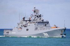 黒海艦隊旗艦で巡航ミサイル発射能力を有するアドミラル・グリゴロヴィチ級「アドミラル・マカロフ」。同艦は2023年3月にウクライナ軍の攻撃で損傷を受けた（画像：ロシア国防省）。