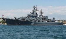 黒海艦隊の旗艦だったスラヴァ級ミサイル巡洋艦「モスクワ」（画像：ロシア国防省）。