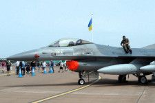 ウクライナ空軍に供与予定のF-16AM「ファイティングファルコン」戦闘機（画像：ウクライナ空軍）。