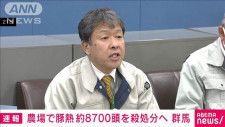 【速報】前橋市の農場で「豚熱」が発生　約8700頭を殺処分へ 遺伝子解析で確定 群馬県