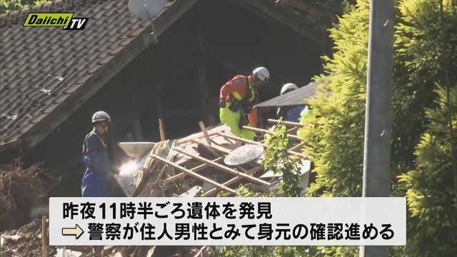 土砂崩れの現場から１人遺体　住人男性か　静岡・浜松市北区で家屋が押し流される