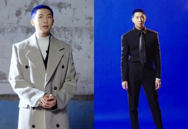 「BTS」RM、真っ青に染めた強烈ヘア公開…唯一無二の秋男