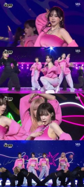 SBS歌謡大祭典「aespa」、「PINK HOODIE」の熱いパフォーマンス