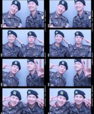 「BTS」RM ＆ 「MONSTA X」ジュホン、軍でも輝くビジュアル…戦友愛がまぶしい