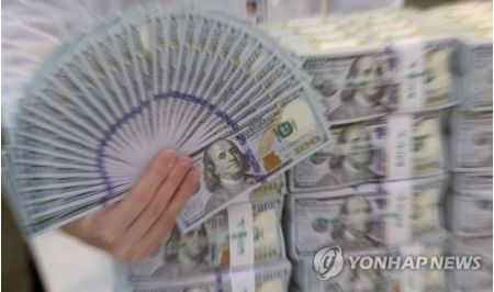 韓国の外貨準備高　約４２１０億ドル＝３カ月ぶり減少