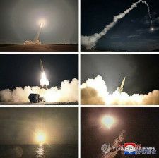 北朝鮮の朝鮮中央通信は８月３０日に平壌国際飛行場から戦術弾道ミサイル２発を発射したと報じた＝（朝鮮中央通信=聯合ニュース）≪転載・転用禁止≫