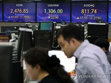 韓国総合株価指数が小幅続伸　０．０６％高