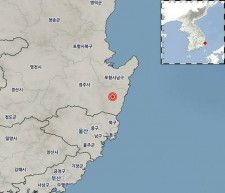 ３０日午前４時５５分ごろ、慶尚北道慶州市でＭ４．０の地震が発生した。（気象庁提供）＝（聯合ニュース）≪転載・転用禁止≫