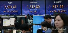 韓国総合株価指数が小幅反発　０．０４％高