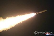 朝鮮中央通信は２５日、ミサイル総局が２４日に新型戦略巡航ミサイルの初の発射実験を実施したと報じた＝（朝鮮中央通信＝聯合ニュース）≪転載・転用禁止≫