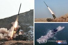 朝鮮中央通信は１２日、「国防科学院が１１日に２４０ミリ操縦放射砲弾の弾道操縦の射撃試験を行った」と報じた＝（朝鮮中央通信＝聯合ニュース）≪転載・転用禁止≫