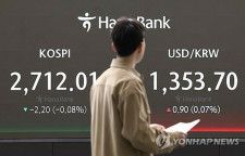 韓国総合株価指数が小幅反発　０．１３％高