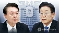 韓国の尹錫悦大統領（左）と野党「共に民主党」の李在明代表（コラージュ）＝（聯合ニュース）