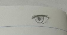 小学6年生の社会のノートに落書きした「片目」のイラスト　「あぱる。と」さんのX（@__aprt）より
