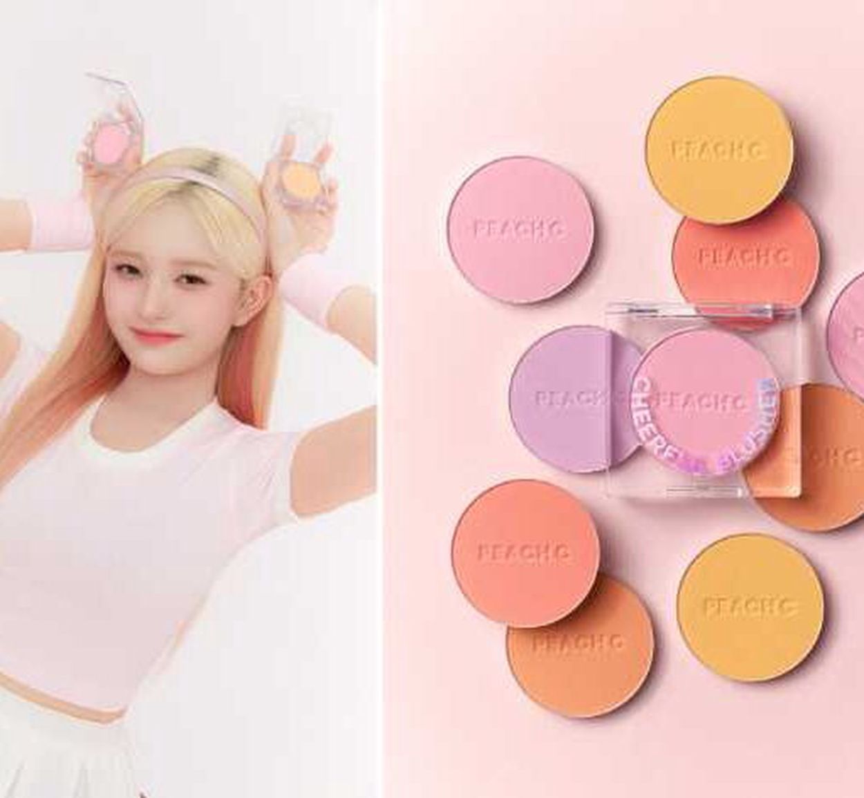 未使用☆Peach C ピーチシー☆アイグリッター&チーク 2点セット