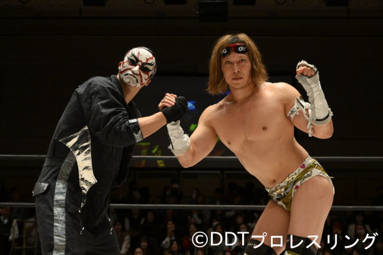 O-MENZの隈取がプロレス界最強のダンスマスターとタッグ結成で