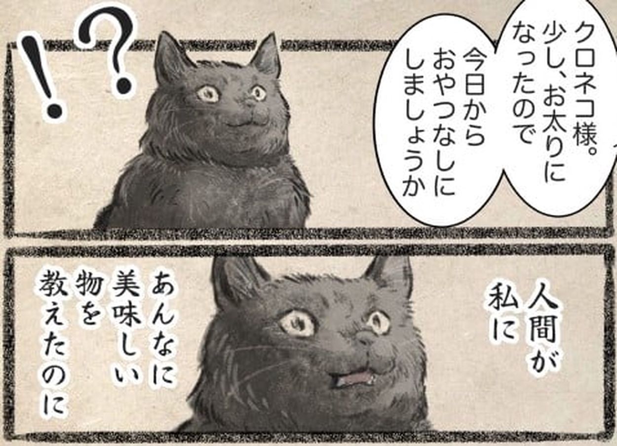 漫画】太ってきた愛猫に「おやつなし」と言った結果…表情が！ 4コマのオチに11万人が爆笑(マグミクス) - goo ニュース