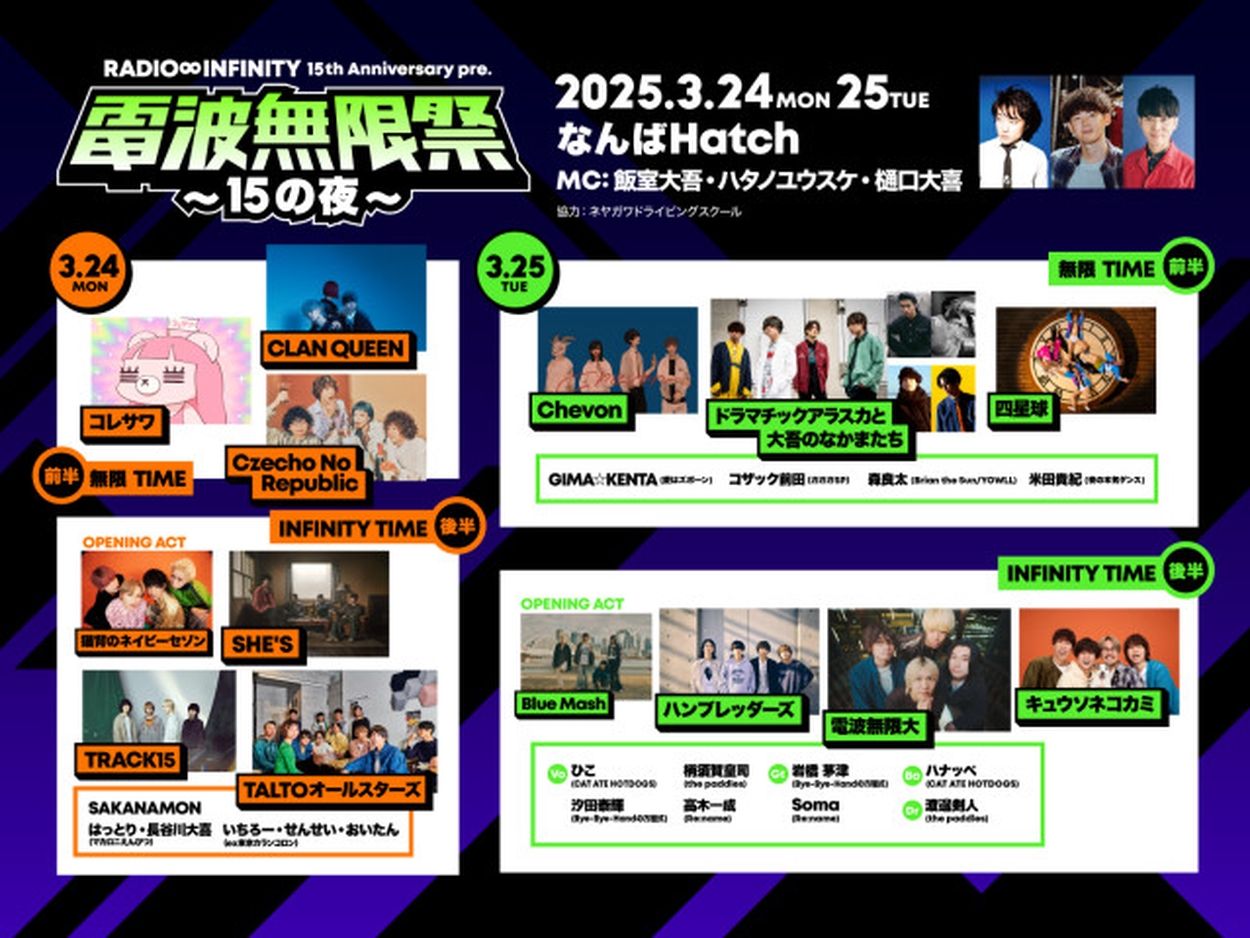 FM802 RADIO∞INFINITY』15周年記念SPライブ「電波無限祭-15の夜