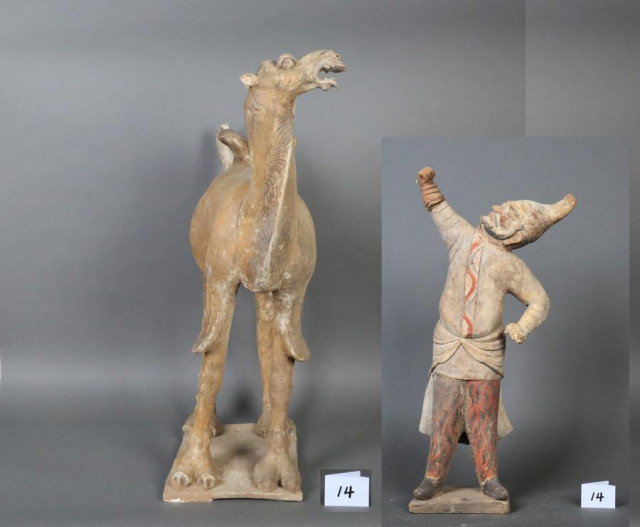 コリアグランドセール 唐代の異国情緒伝える陶俑 中国・甘粛省慶城県博物館(新華社通信 工芸品